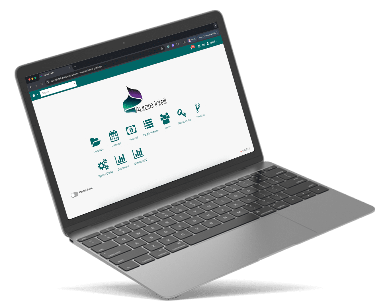 Legal risk analysis software dashboard showing risk levels, compliance alerts, and workflow automation with AuroraIntell.