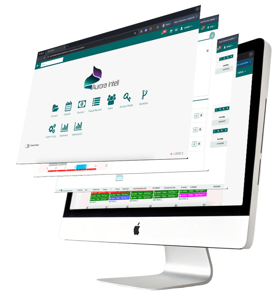 contract management software screenshot Aurora Intell